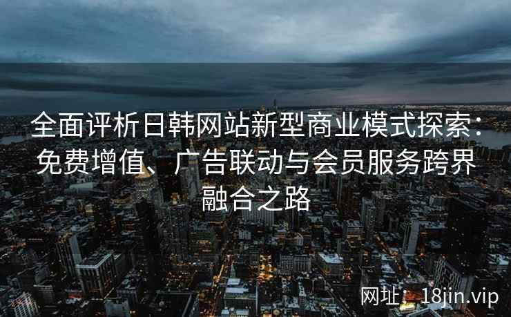 全面评析日韩网站新型商业模式探索：免费增值、广告联动与会员服务跨界融合之路