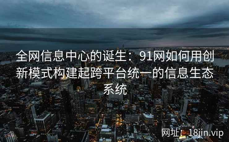 全网信息中心的诞生：91网如何用创新模式构建起跨平台统一的信息生态系统