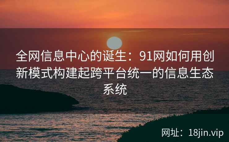 全网信息中心的诞生：91网如何用创新模式构建起跨平台统一的信息生态系统