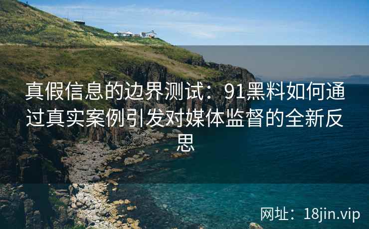 真假信息的边界测试：91黑料如何通过真实案例引发对媒体监督的全新反思