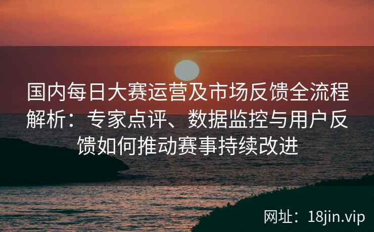 国内每日大赛运营及市场反馈全流程解析：专家点评、数据监控与用户反馈如何推动赛事持续改进